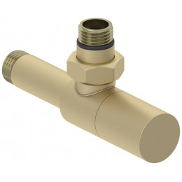 Вентиль, Сунержа, G 1/2" НР х G 1/2" НР, угловой, цилиндр, цвет-шампань матовая