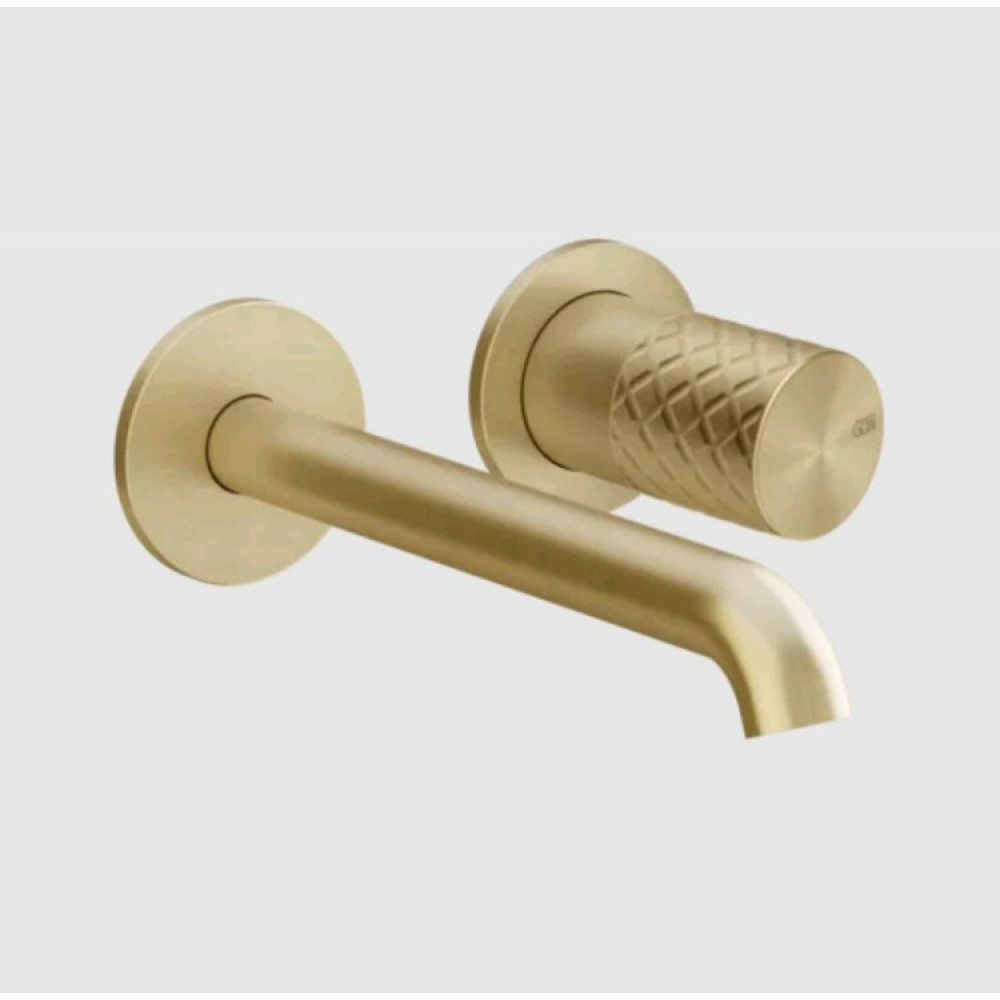Смеситель для раковины, Gessi, Habito Intreccio, цвет-Brushed Brass PVD