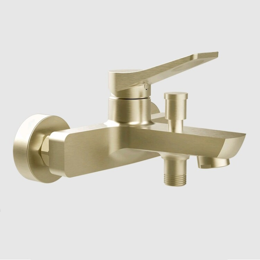 Смеситель для ванны и душа, Gessi, Rilievo, цвет-Brushed Brass PVD