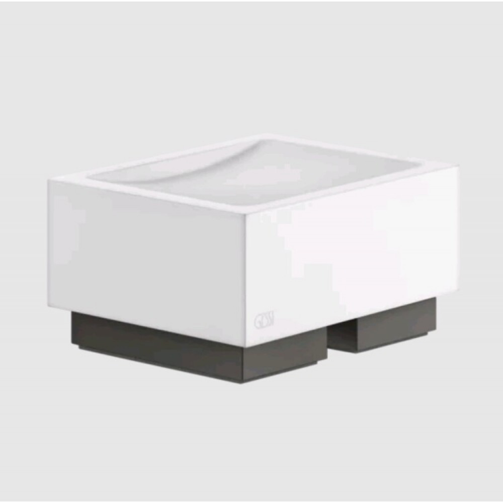 Мыльница, Gessi, Rettangolo, шгв 105*85*56.5, цвет-белый/Black Metal Brushed PVD