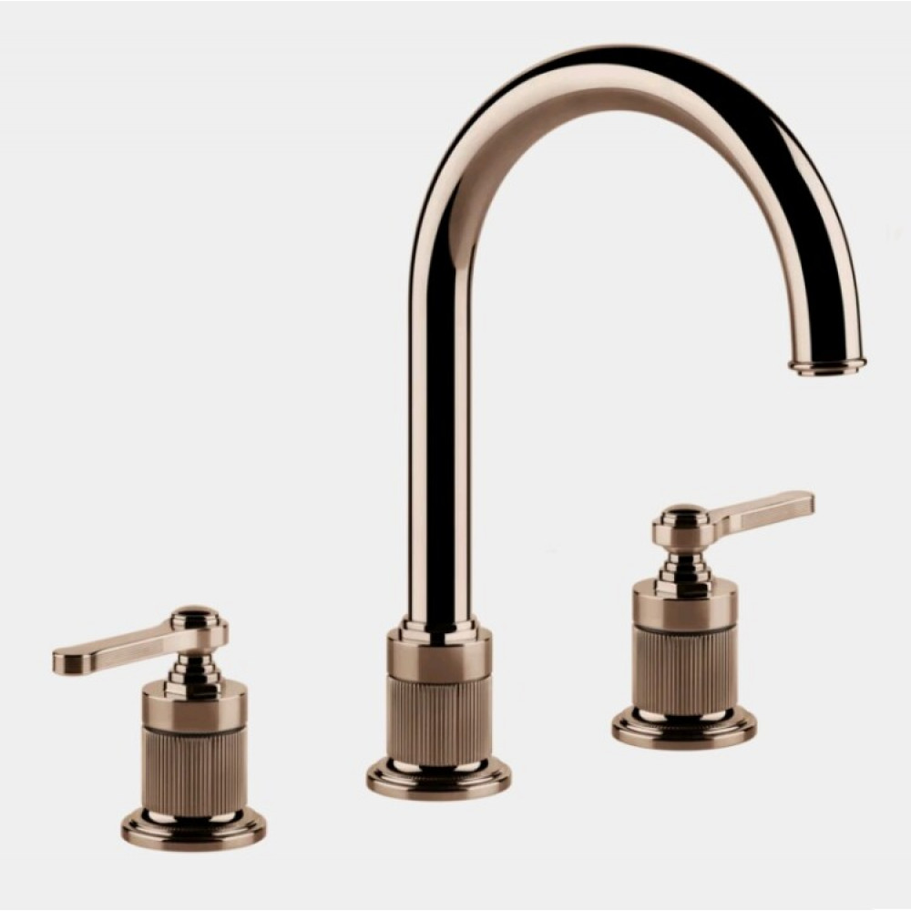 Смеситель для раковины, Gessi, VENTI20, цвет-Copper PVD