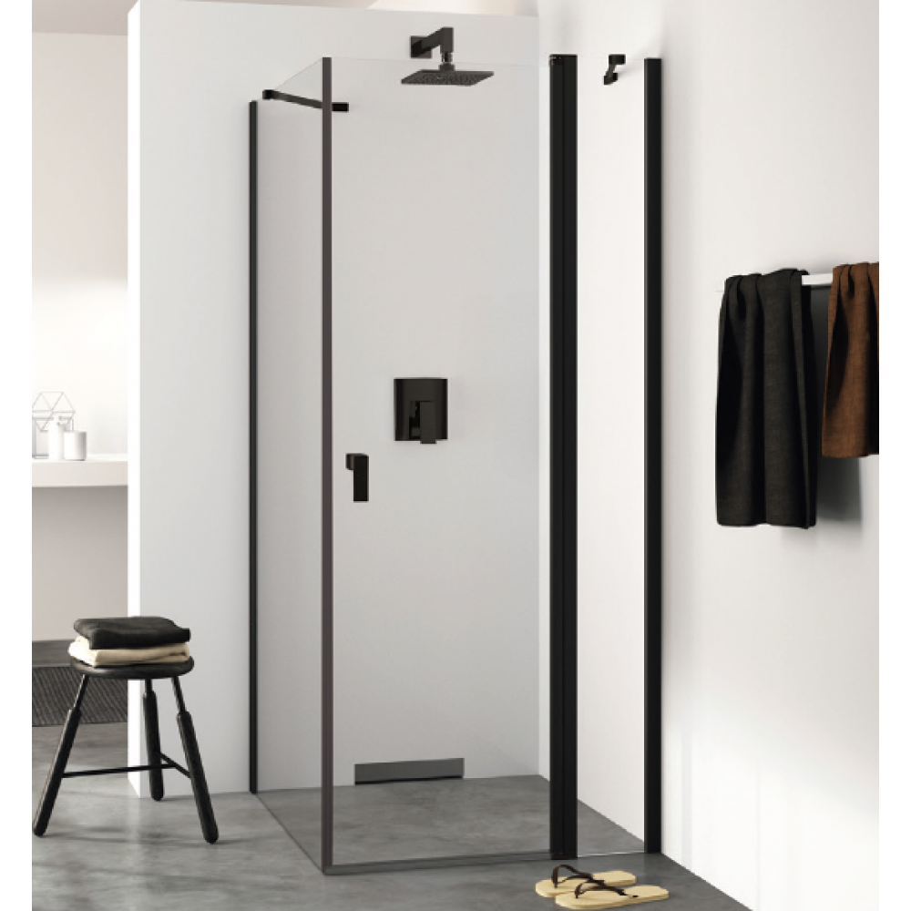 Дверь, Huppe, Design Pure, шв 1200*2000, серебро с ярким блеском, цвет стекла-прозрачный, Anti-Plaque