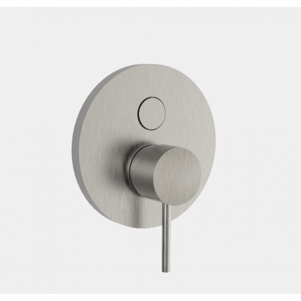 Смеситель для душа, Fima Carlo Frattini, Spillo Steel, на 2 потребителя, с переключателем, цвет-нержавеющая сталь