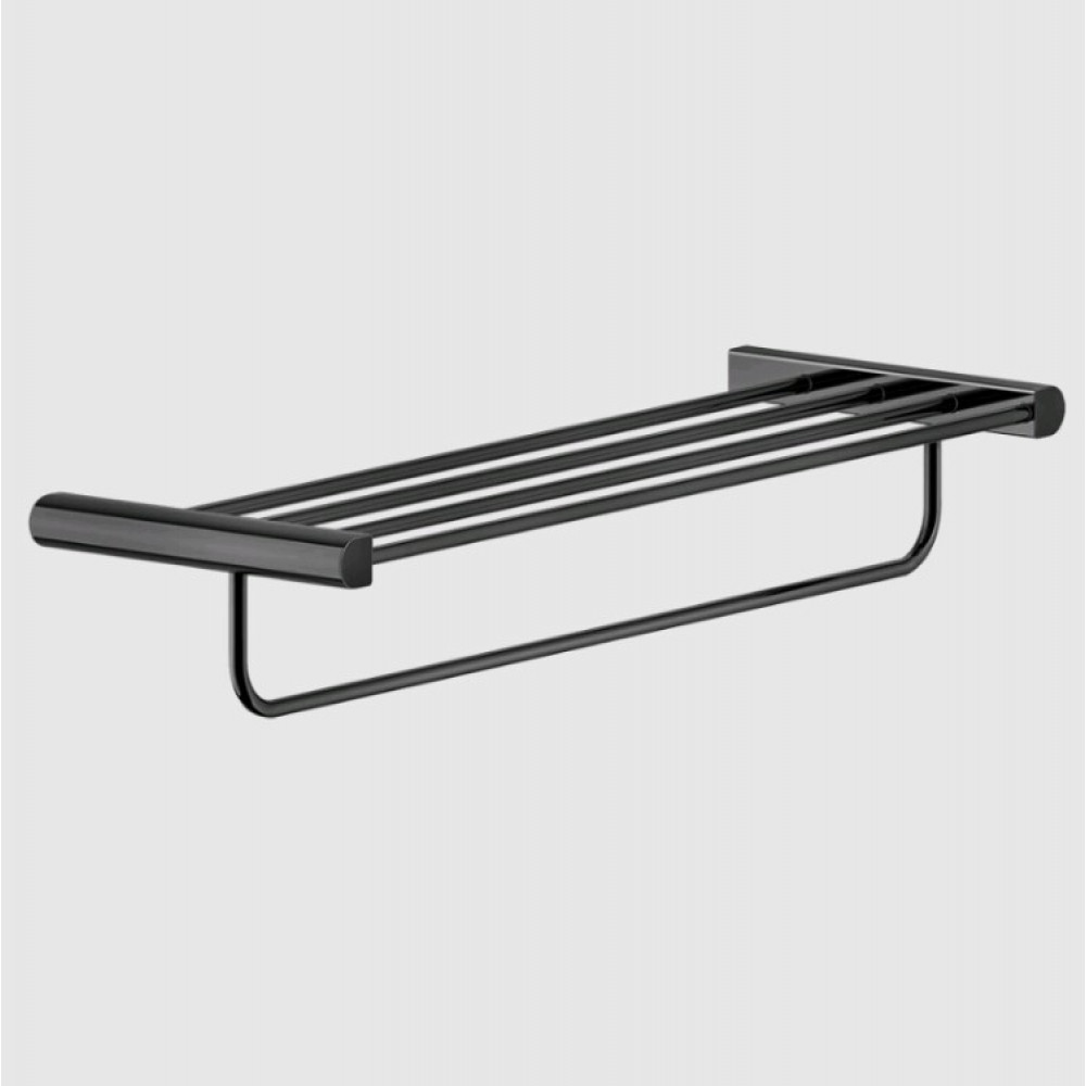 Полотенцедержатель, Gessi, Rilievo, с полкой-решеткой, шгв 608*209*109, цвет-Black Metal PVD