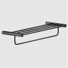 Полотенцедержатель, Gessi, Rilievo, с полкой-решеткой, шгв 608*209*109, цвет-Black Metal PVD