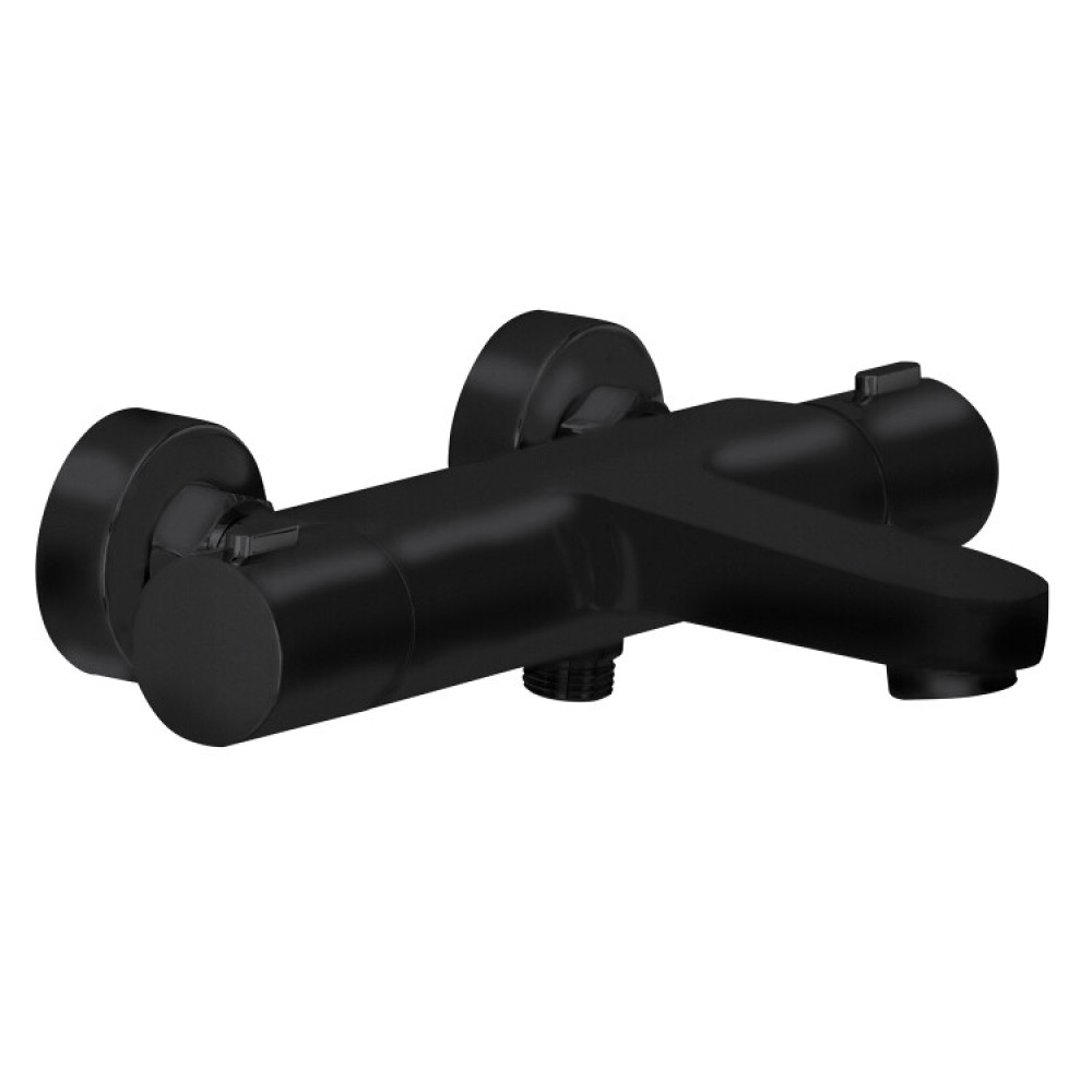 Смеситель для ванны, Splendy, Charm, на 2 потребителя, цвет-черный матовый