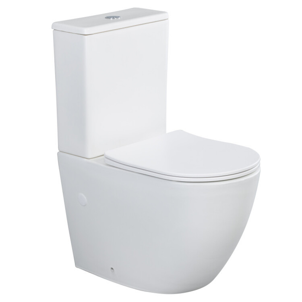 Унитаз, Splendy, Light, напольный, шгв 365*630*430, с сиденьем, без бачка, цвет-белый матовый/белый глянцевый