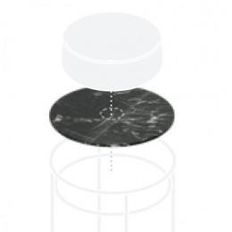 Столешница, Artceram, Vogue 2.0, шг 440*440, цвет- marquinia black