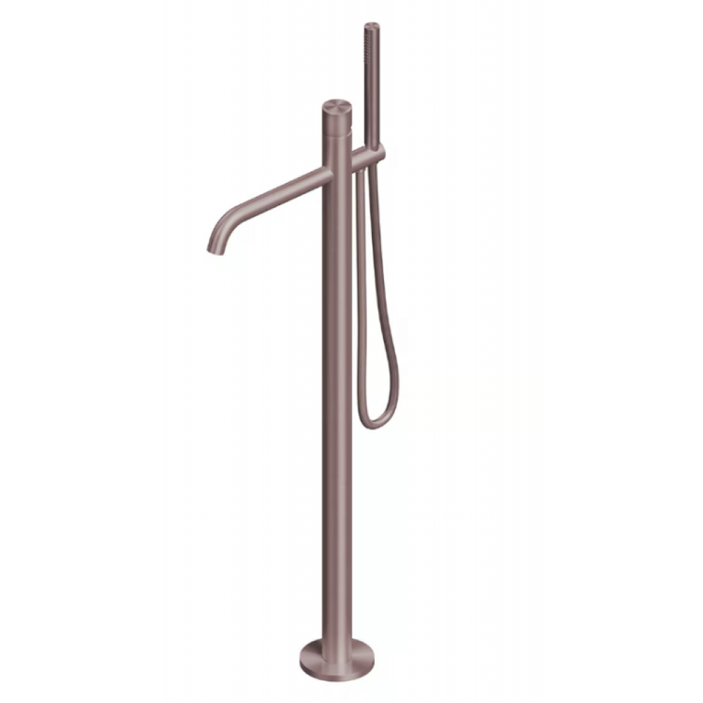 Смеситель для ванны и душа, Quadro design, Stereo, цвет-золото розовое (Pink Gold)