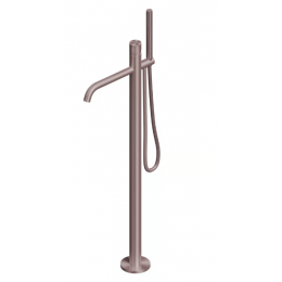 Смеситель для ванны и душа, Quadro design, Stereo, цвет-золото розовое (Pink Gold)