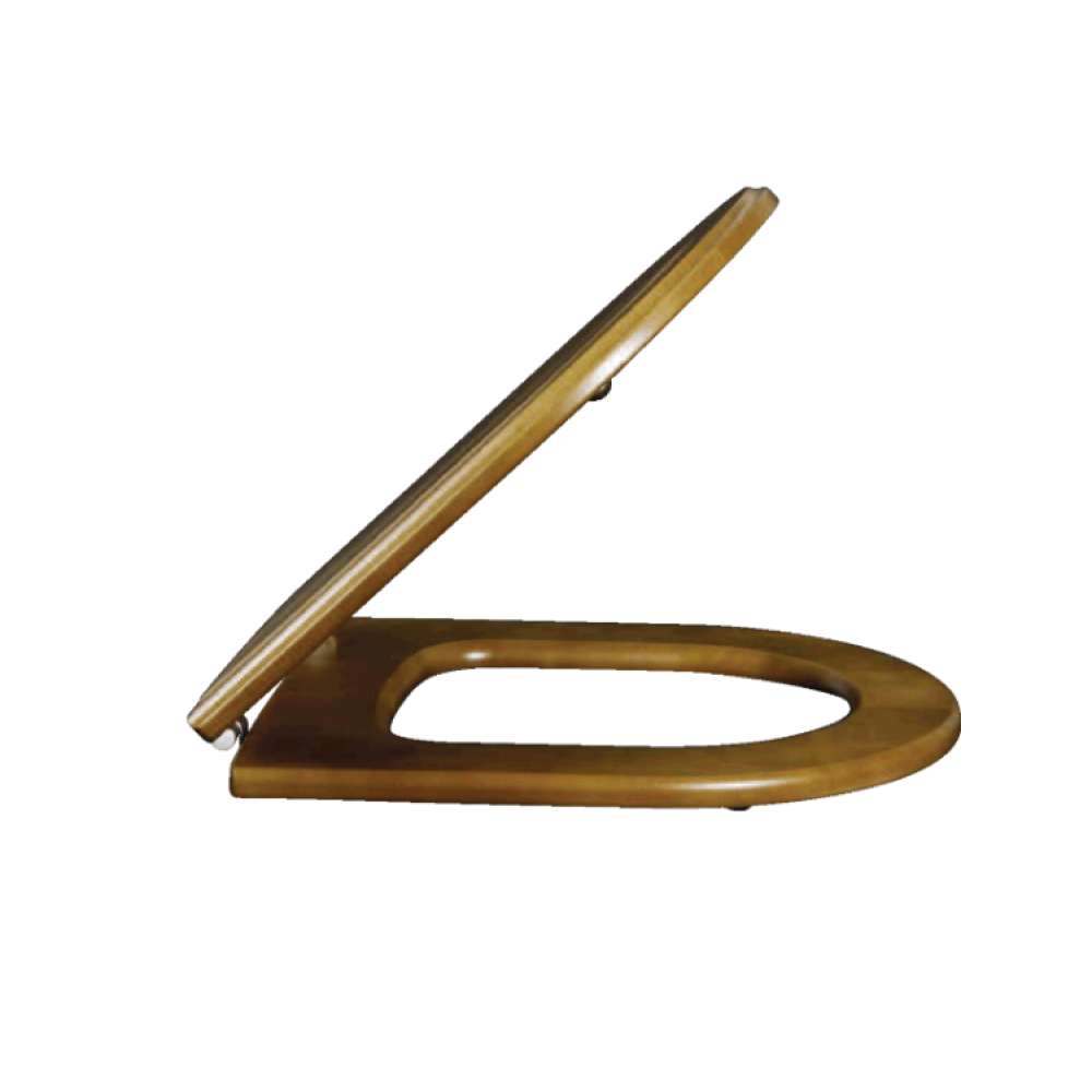 Сиденье для унитаза, Villeroy&Boch, Hommage, шг 370*600, цвет-массив березы, тонированный под орех