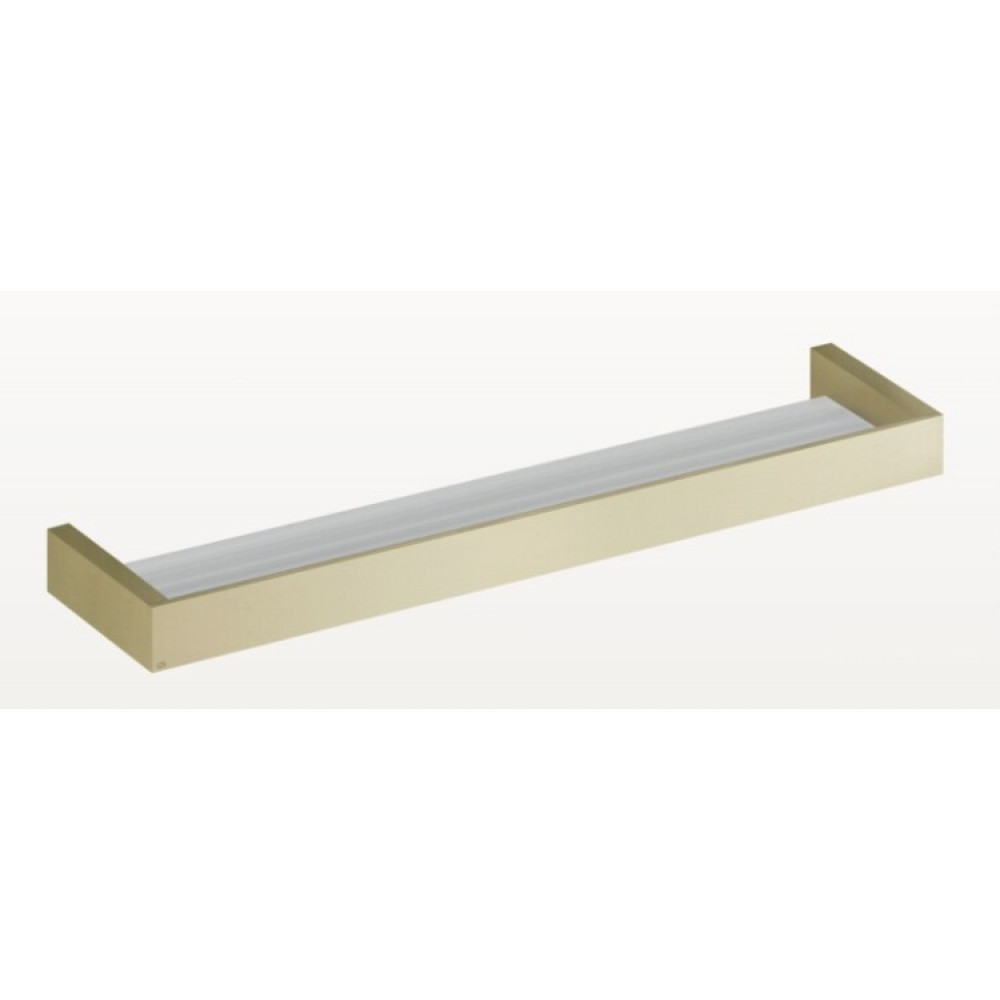 Полка, Gessi, Rettangolo, шгв 600*120*35, цвет-Brushed Brass PVD