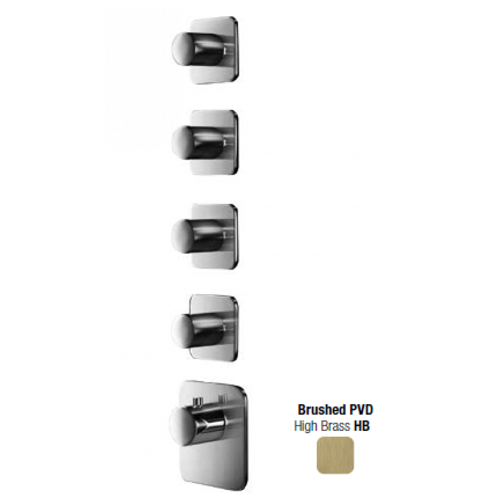 Смеситель для душа, Almar, Water Control High Flow, на 4 потребителя, цвет-High Brass Brushed PVD (Товар заказной, возврату не подлежит)