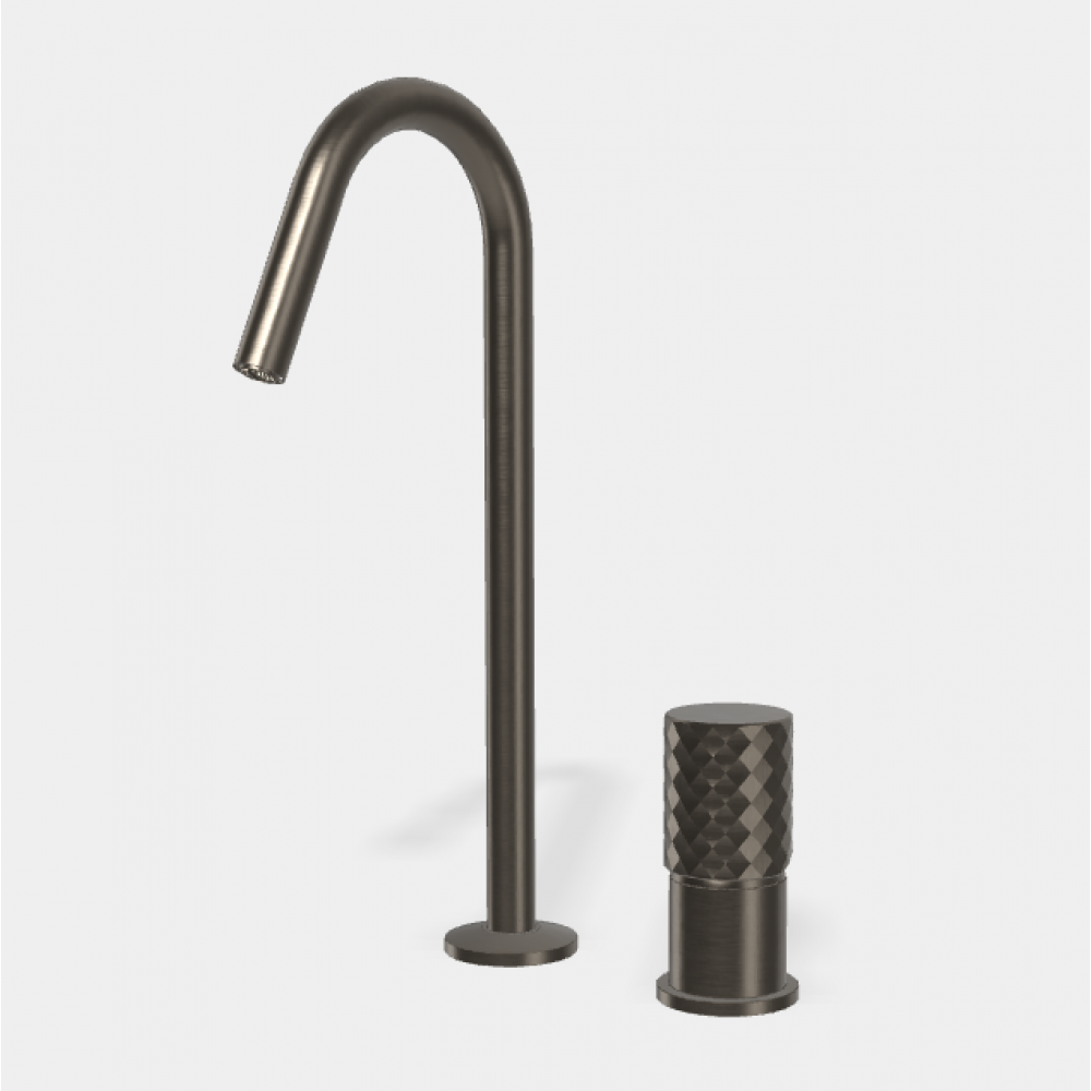 Смеситель для раковины, Fima Carlo Frattini, Spillo Tech, X COLLECTION, цвет-брашированный черный хром