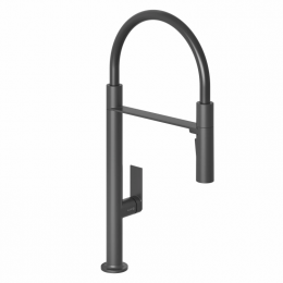 Смеситель для кухни, Kludi, QORD, цвет-глубокий черный матовый