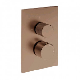 Смеситель для душа, Gessi, Inverso Diamantato, на 3 потребителя, цвет-Copper Brushed PVD