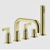 Смеситель для ванны и душа, Gessi, Inciso, цвет-Brass PVD