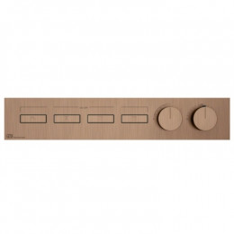 Смеситель для душа, Gessi, HI-FI, на 4 потребителя, цвет-Copper Brushed PVD