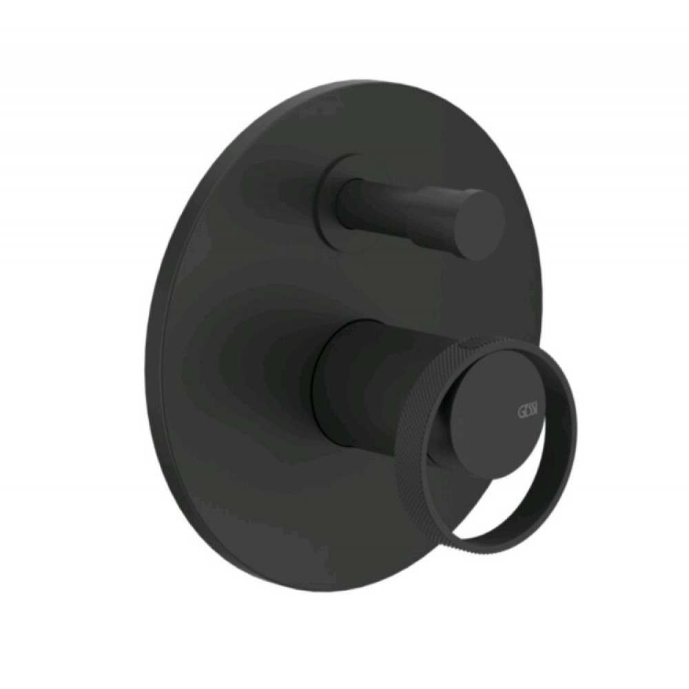 Смеситель для душа, Gessi, Anello, на 2 потребителя, цвет-черный матовый