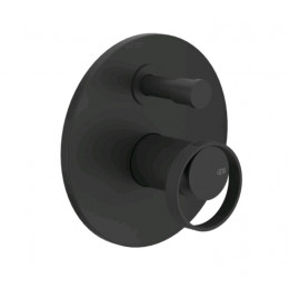 Смеситель для душа, Gessi, Anello, на 2 потребителя, цвет-черный матовый