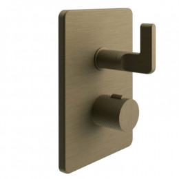 Смеситель для душа, Gessi, Inciso Bath&Shower, на 3 потребителя, цвет-Antique Brass