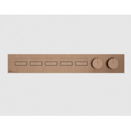 Смеситель для душа, Gessi, HI-FI, на 5 потребителей, цвет-Copper Brushed PVD