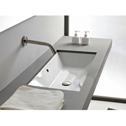 Раковина, Scarabeo, Teorema 2.0, шгв 600*360*170, отверстия для смесителя-отсутствуют, цвет-белый