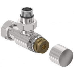 Вентиль, Сунержа, G 1/2" НР х G 3/4" НГ, угловой, под шестигранник, цвет-сталь (без покрытия)