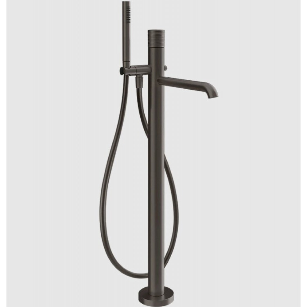 Смеситель для ванны и душа, Gessi, Habito Trame, цвет-Black Metal Brushed PVD