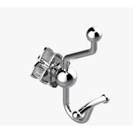 Крючок, THG, Pétale de Cristal - clear crystal, шгв 78*91*199, цвет-никель