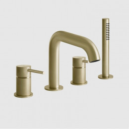 Смеситель для ванны и душа, Gessi, 316 Bath-Shower, цвет-Brushed Brass PVD