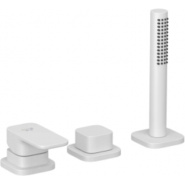 Смеситель для ванны и душа, Kludi, Renon, цвет-белый матовый