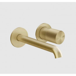Смеситель для раковины, Gessi, Habito Cesello, цвет-Brushed Brass PVD