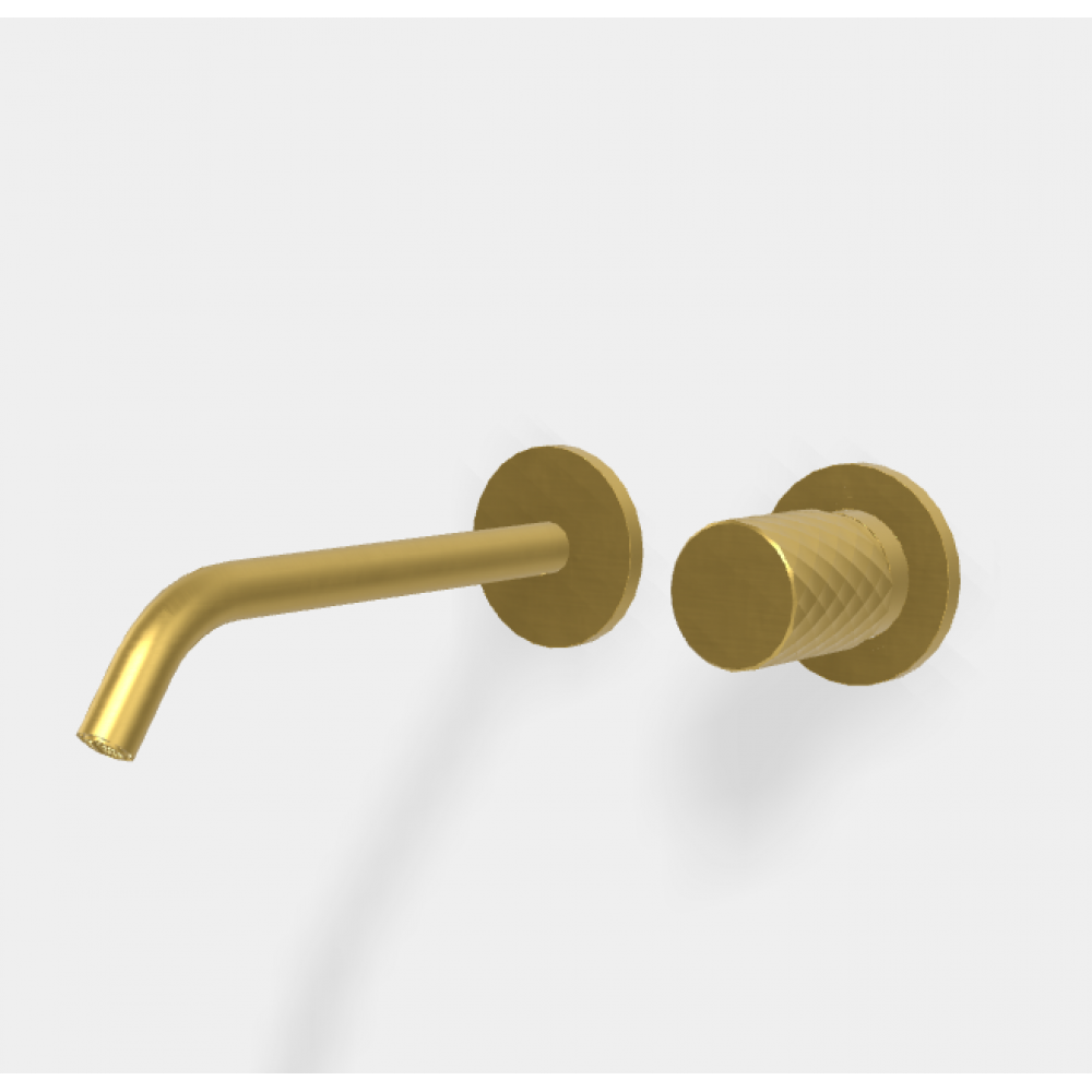 Смеситель для раковины, Fima Carlo Frattini, Spillo Tech, X COLLECTION, цвет-брашированное золото