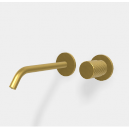 Смеситель для раковины, Fima Carlo Frattini, Spillo Tech, X COLLECTION, цвет-брашированное золото