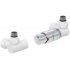 Терморегулятор, Сунержа, автоматический, 3D, G 1/2" НР х G 3/4",, набор, правый, цвет-белый матовый/хром