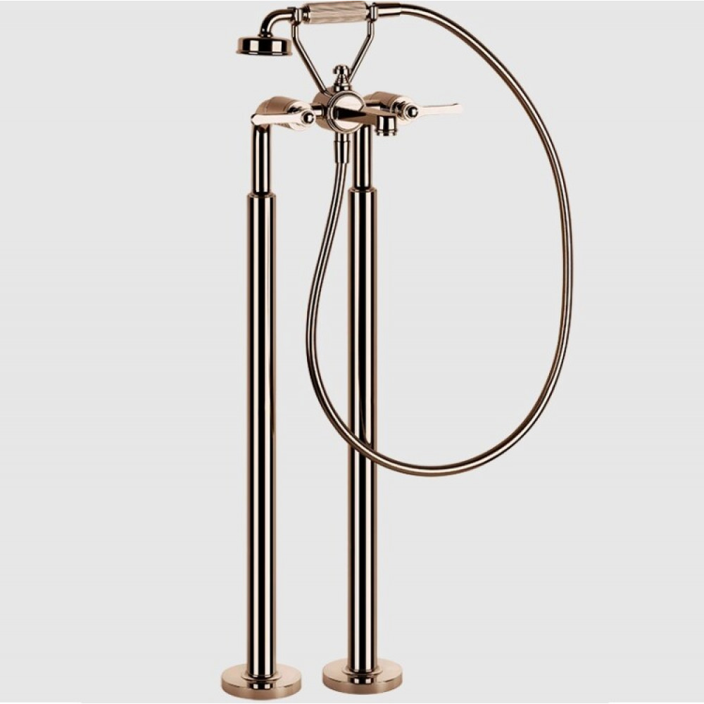 Смеситель для ванны и душа, Gessi, VENTI20, цвет-Copper PVD