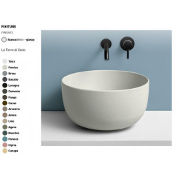 Раковина, CIELO, Era, шгв 450*450*240, отверстия для смесителя-отсутствуют, цвет-Talco