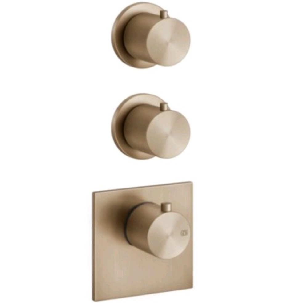 Смеситель для душа, Gessi, 316 Bath-Shower, на 2 потребителя, цвет-Warm Bronze Brushed PVD