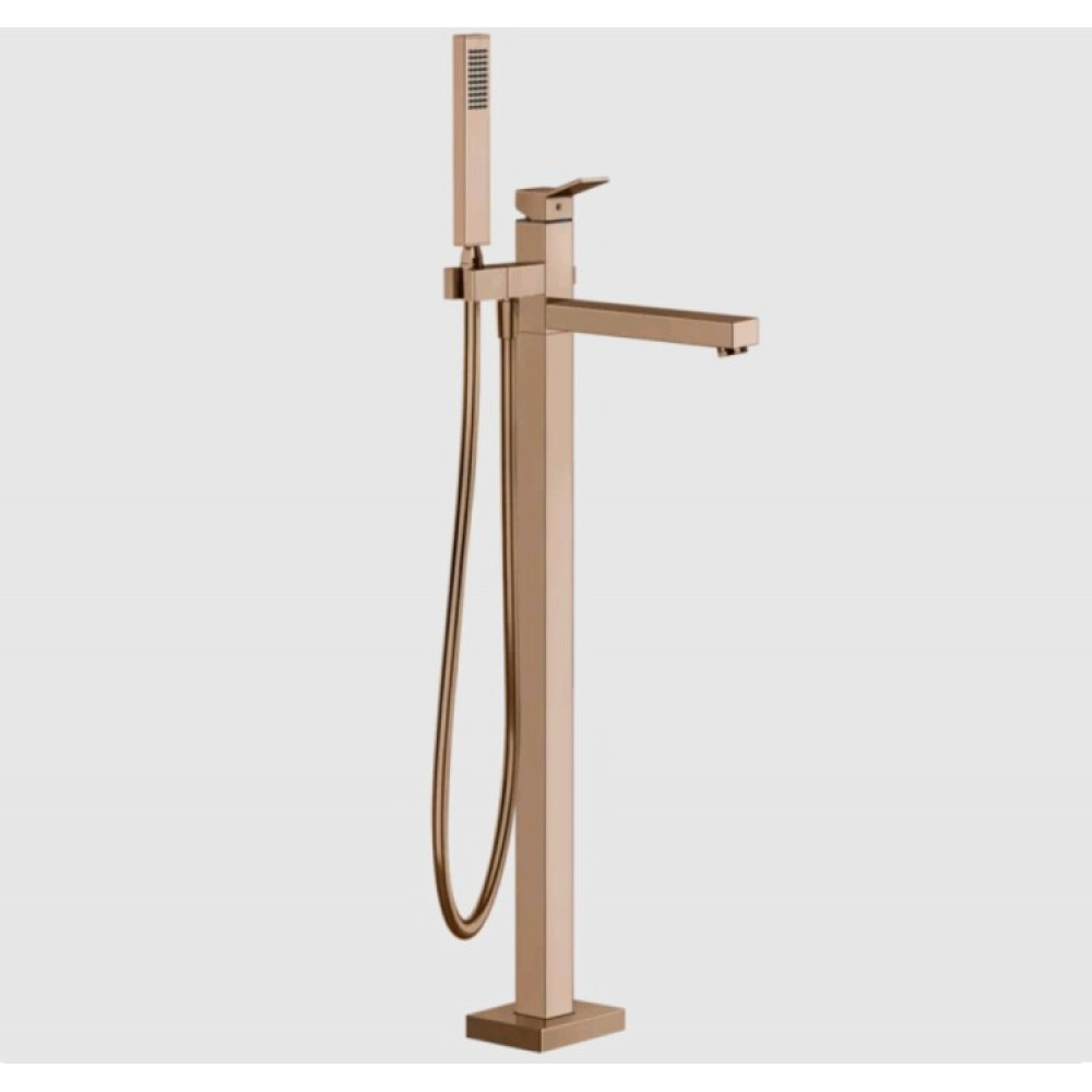 Смеситель для ванны и душа, Gessi, Rettangolo K, цвет-Copper PVD