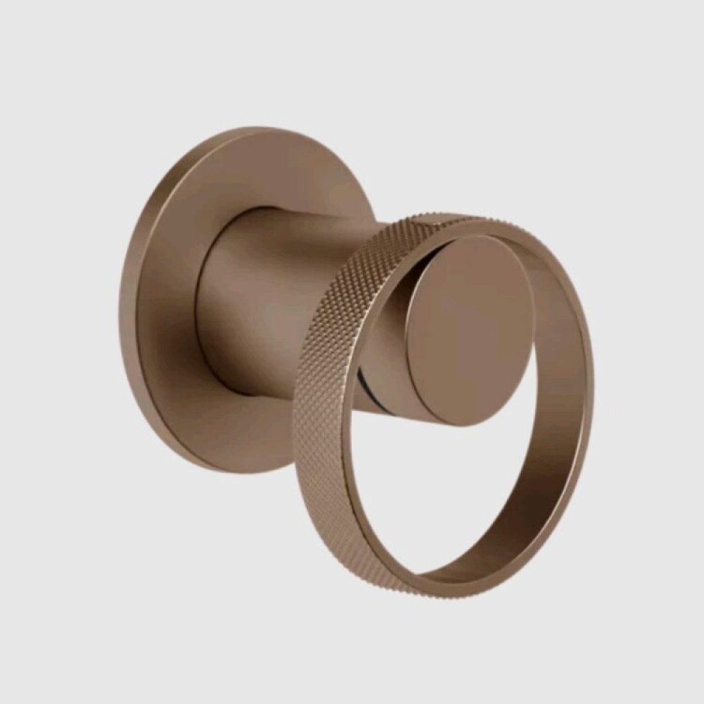 Смеситель для душа, Gessi, Anello, на 1 потребитель, цвет-Copper Brushed PVD