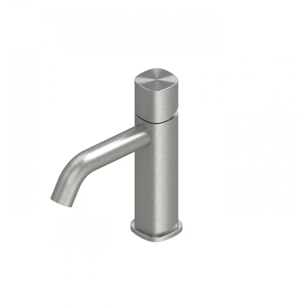 Смеситель для раковины, Quadro design, SUPER, цвет-сталь брашированная