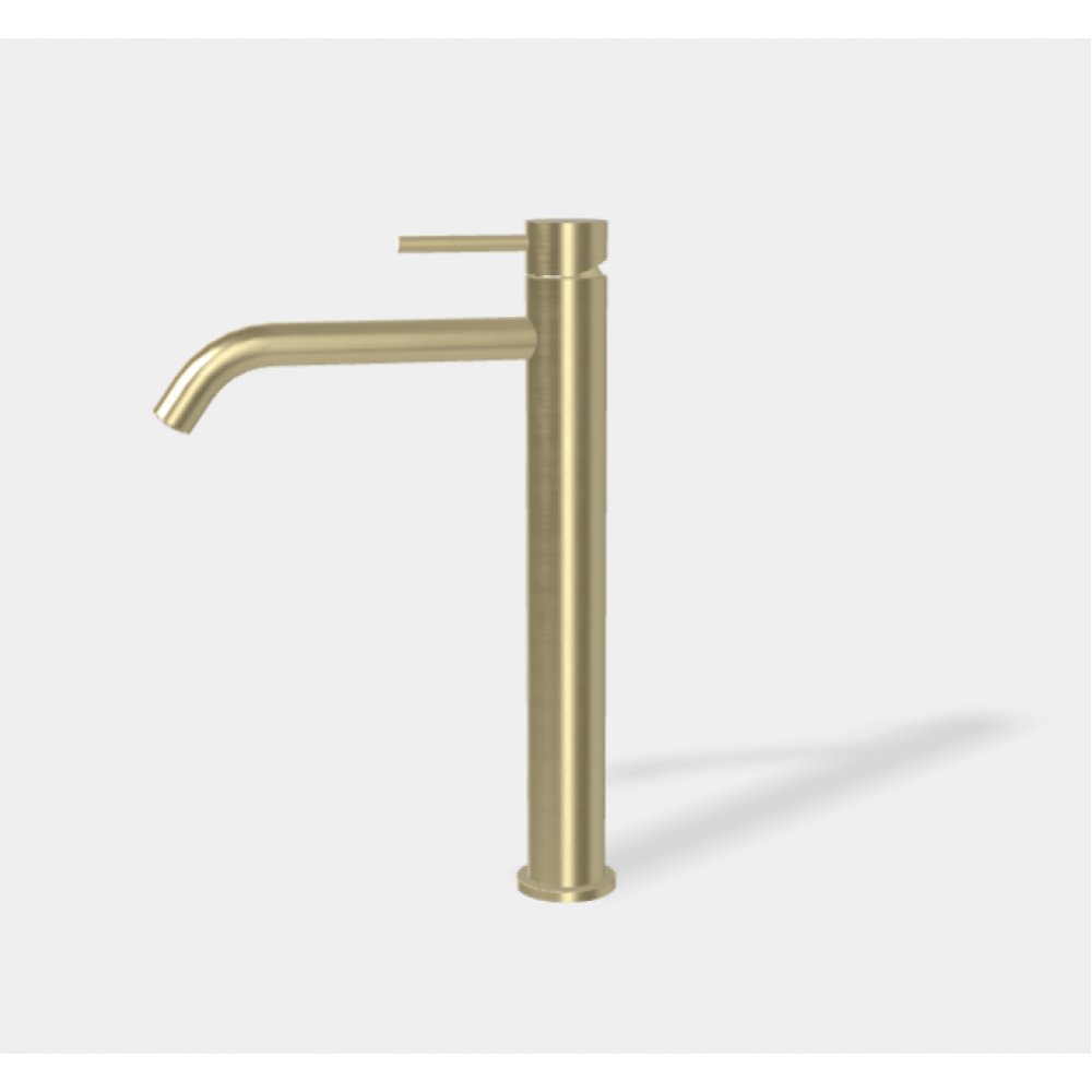 Смеситель для раковины, Fima Carlo Frattini, Spillo Up, цвет-брашированный шампань