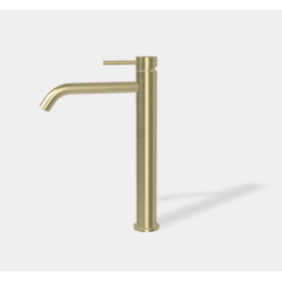 Смеситель для раковины, Fima Carlo Frattini, Spillo Up, цвет-брашированный шампань