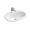 Раковина, Villeroy&Boch, O'Novo, шг 560*405, отверстия для смесителя-1 сквозное, 2 промаркированных, CeramicPlus, цвет-альпийский белый
