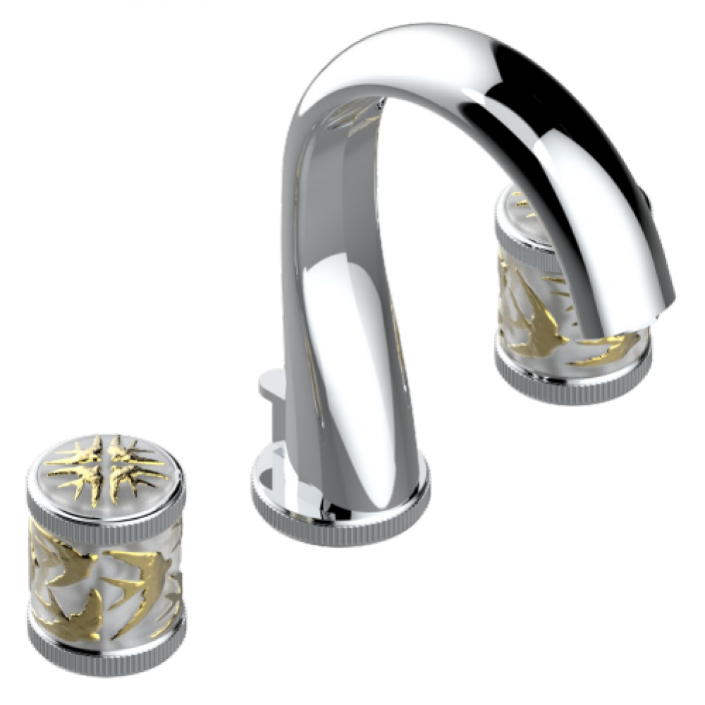 Смеситель для ванны и душа, THG, Hirondelles Gold stamped, цвет-хром