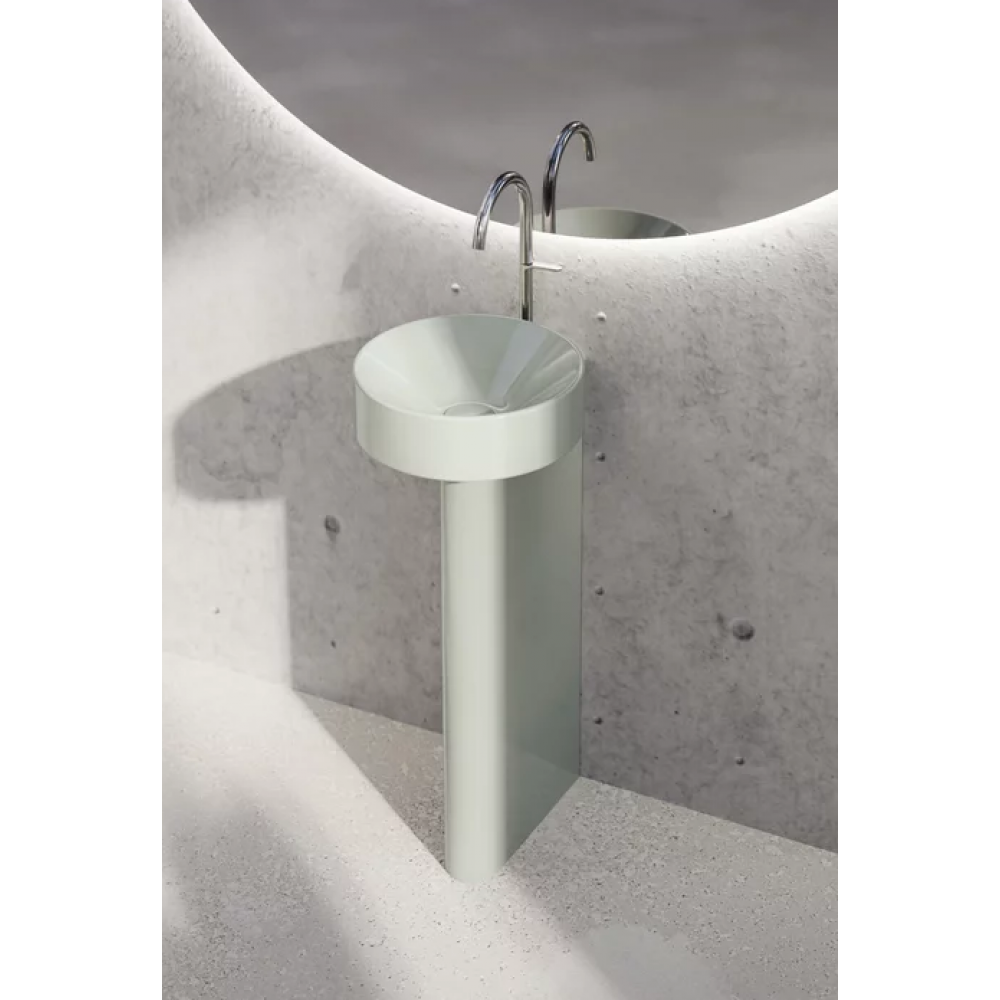 Раковина с пьедесталом, Bette, BetteSuno Pedestal, шгв 340*340*863, отверстия для смесителя-одно, BetteGlasur® Plus, цвет-salvia