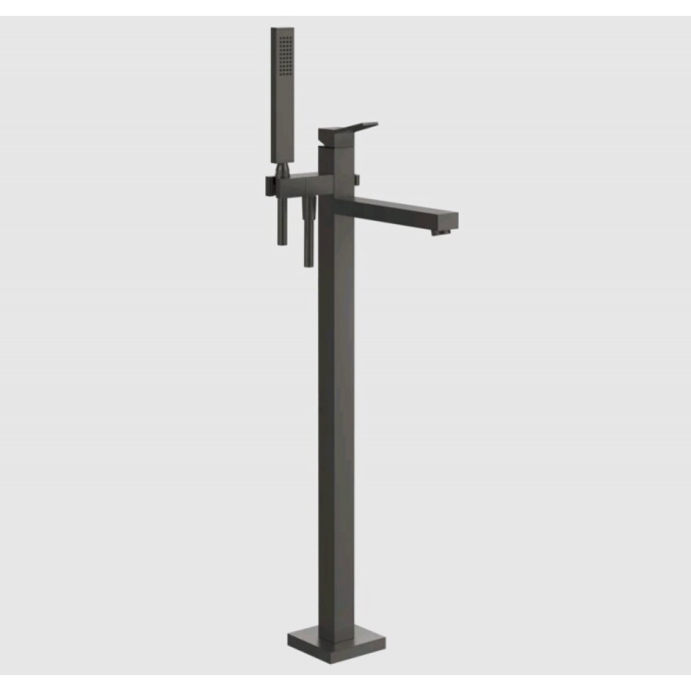 Смеситель для ванны и душа, Gessi, Rettangolo K, цвет-Black Metal Brushed PVD