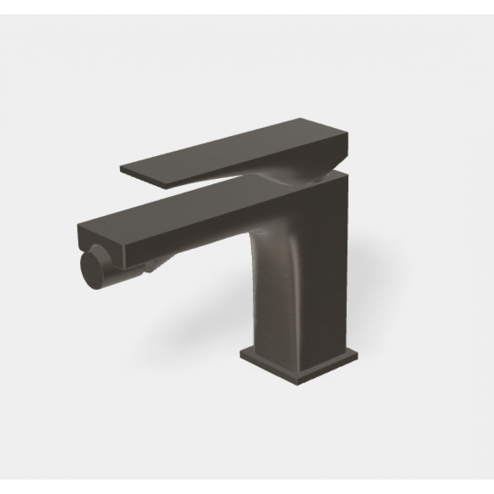 Смеситель для биде, Fima Carlo Frattini, Zeta, цвет-брашированный черный хром