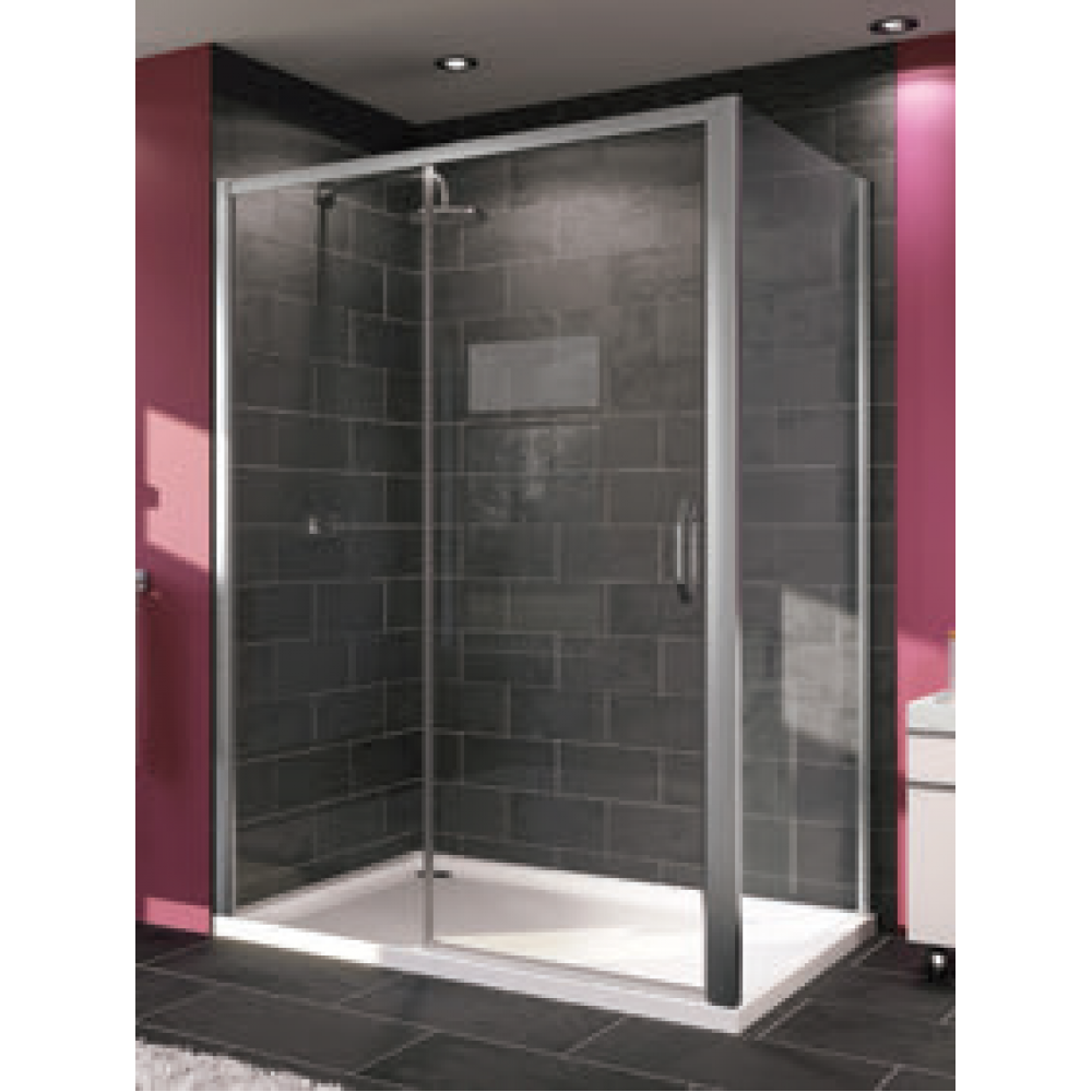 Дверь, Huppe, X1, шв 1340*2000, правосторонняя, блестящее серебро, цвет стекла-прозрачный